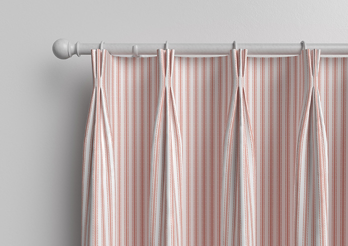 Lace Stripes, Coral - Made to Measure Curtains - Image 11